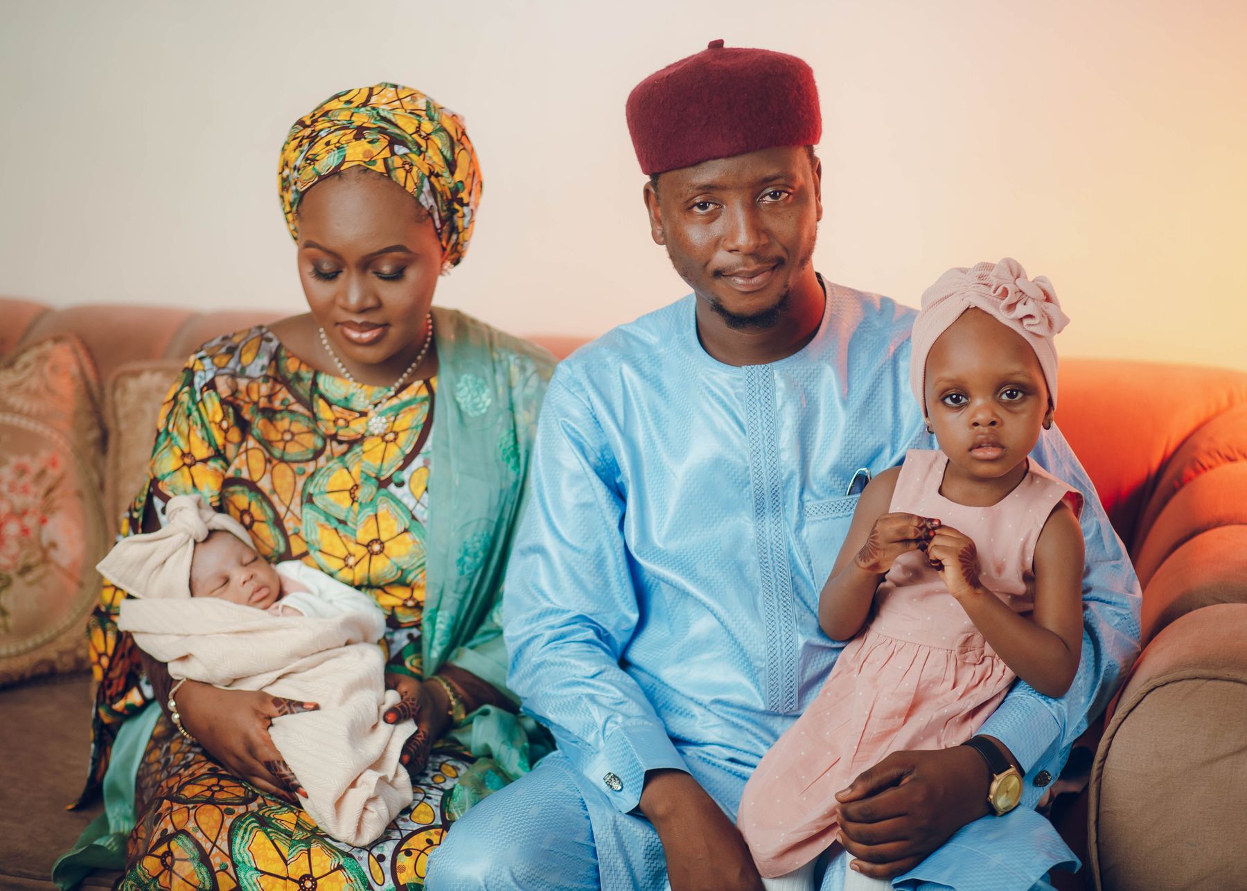 A Nigerian family together at home